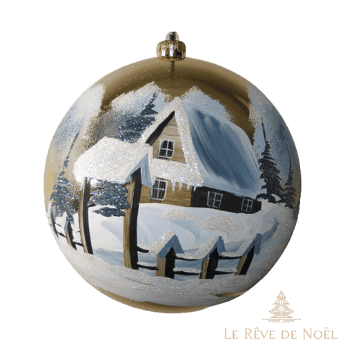 Boule de Noël faite main - Or - Portail de la maison
