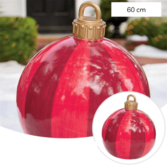 Boule de Noël gonflable 60 cm - Rouge