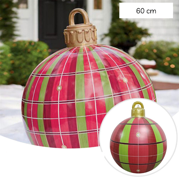 Boule de Noël gonflable 60 cm - Quadrillée