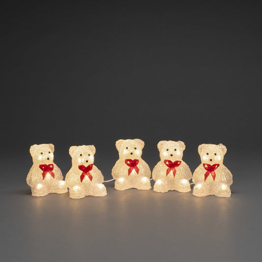 Ensemble de 5 ours acryliques