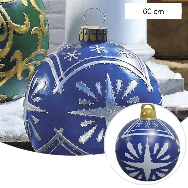 Boule de Noël gonflable 60 cm - Flocon bleu