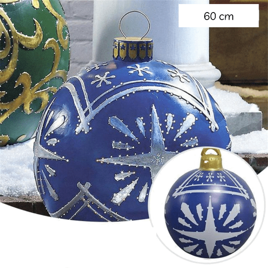 Boule de Noël gonflable 60 cm - Flocon bleu