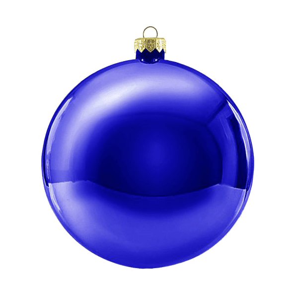 Boule de Noël standard brillante - Bleu foncé