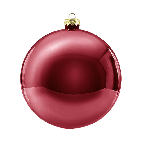 Boule standard brillante - Bordeaux - Décorations de Noël