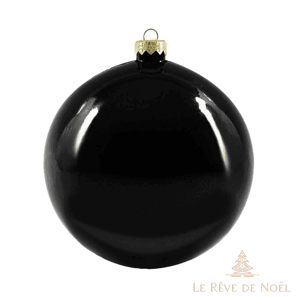 Boule de Noël standard brillante - Noir