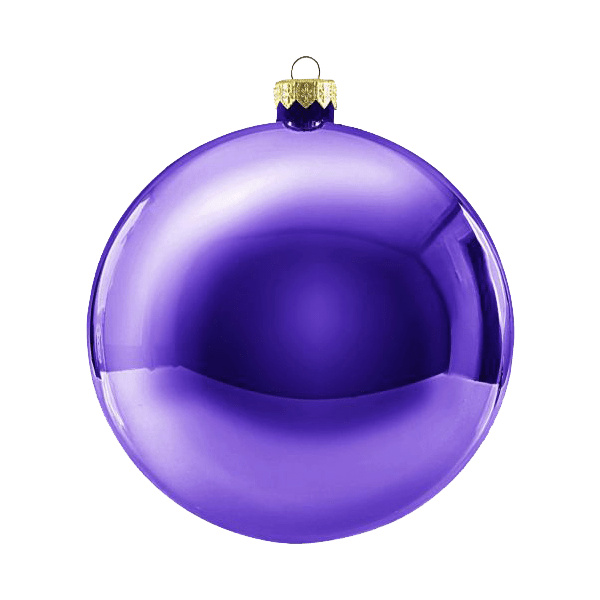 Boule de Noël standard brillante - Violet