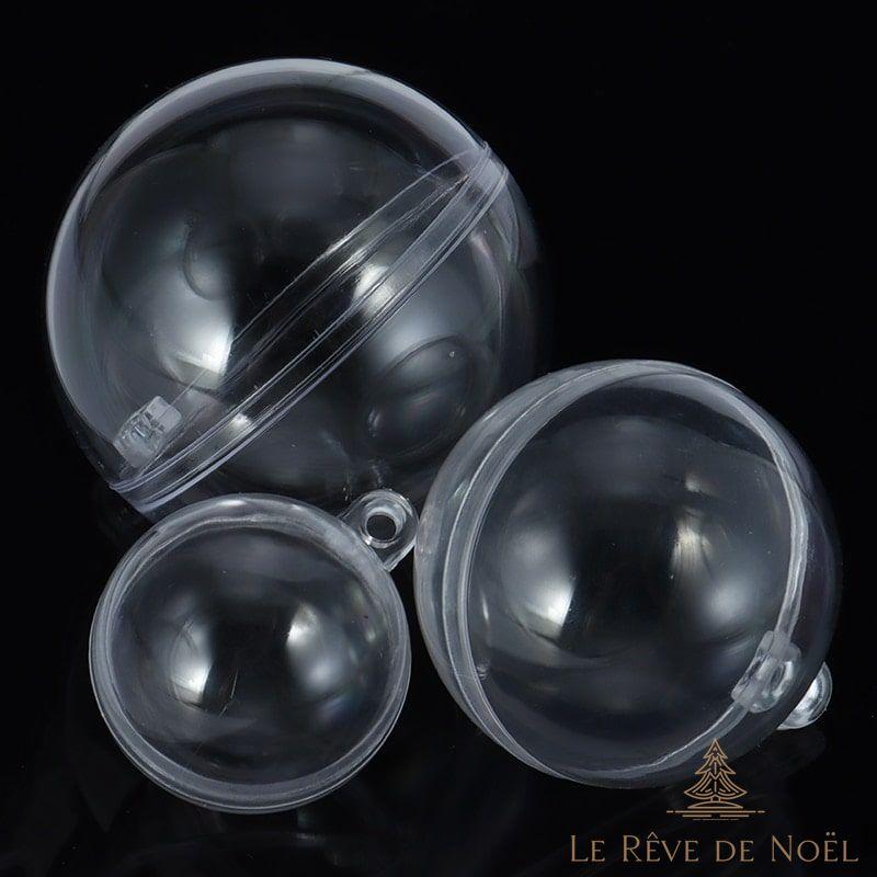 Boules et formes plastiques transparentes