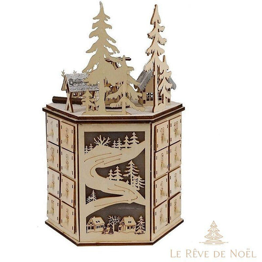 Calendrier de l'avent en bois