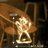 Schéma des dimensions de la guirlande néon Ange : 20 cm de haut sur 11,5 cm de large