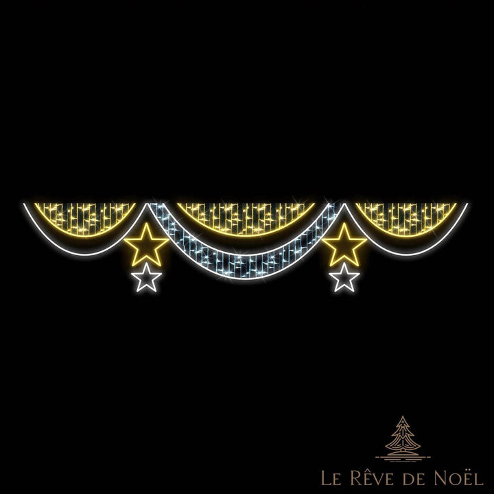 3 5m étoiles et rubans LED MOTIF Silhouette commerciale