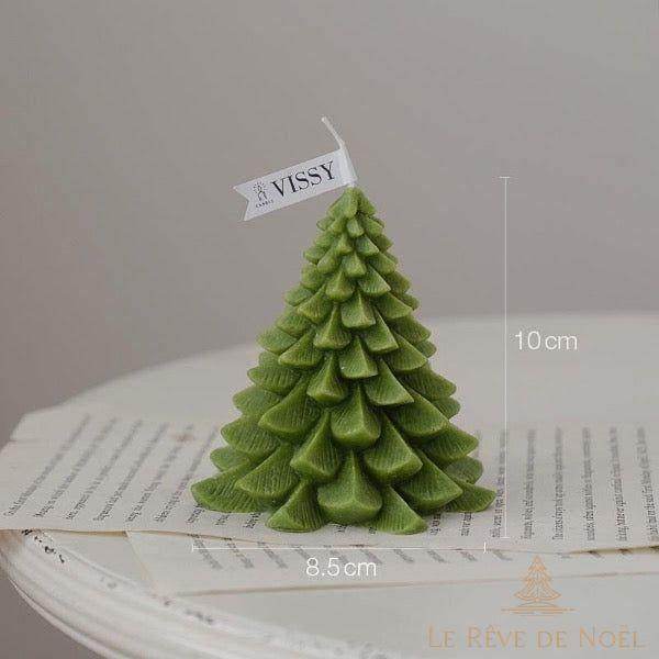 Bougie de Noël - Sapin vert foncé