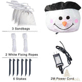 Accessoires fournis : 3 sacs de sable, 2 cordes de fixation, 6 piquets et câble d'alimentation de 2 m