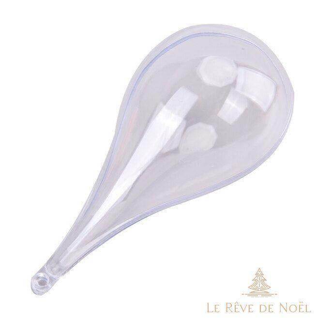 Forme en plastique transparent en deux parties : Goutte d'eau