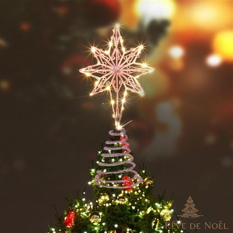 Cimier de sapin de Noël lumineuse : Etoile 