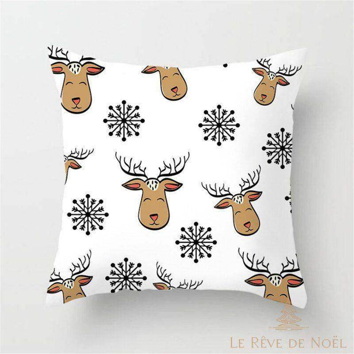 Housse coussin renne de Noël
