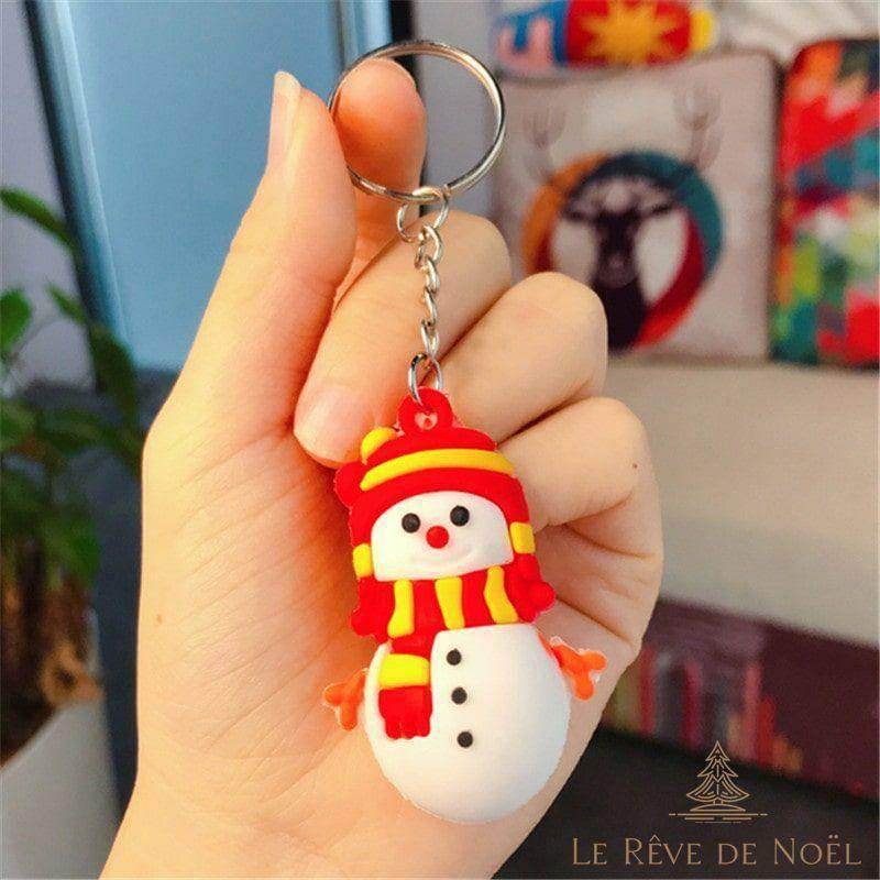 5 Pièces Porte-Clés Noël Sapin, Flocon, Rennes, Père Noël - Métal Pour Cadeaux Festifs