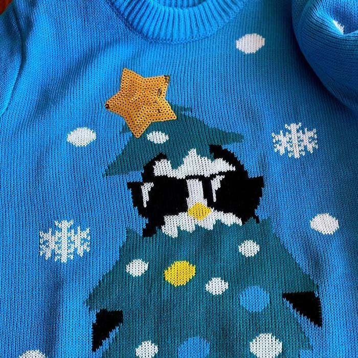 Pull de Noël femme - Pingouin star