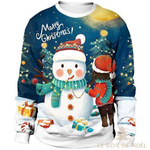 Pull de Noël - Bonhomme de Neige