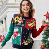 Pull de Noël femme - Patchwork