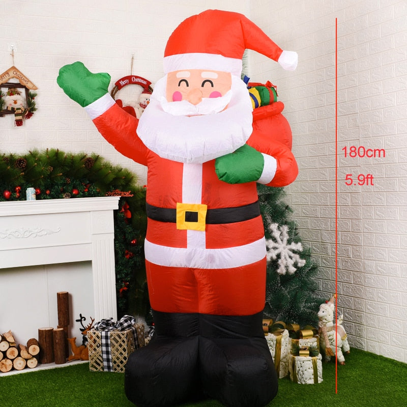 Structure de Noël gonflable : Père Noël avec sa hotte
