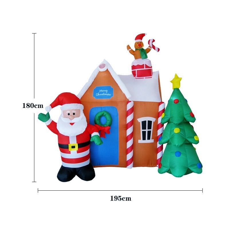 Structure de Noël gonflable : Maison du Père Noël