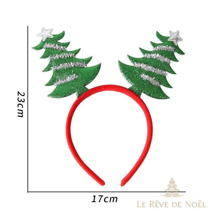 Serre-tête de Noël : Sapin vert