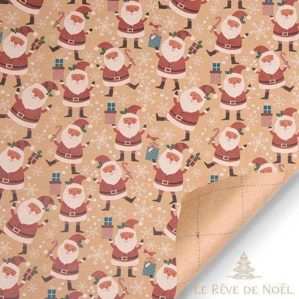 papier cadeau de noel pere noel le reve de noel