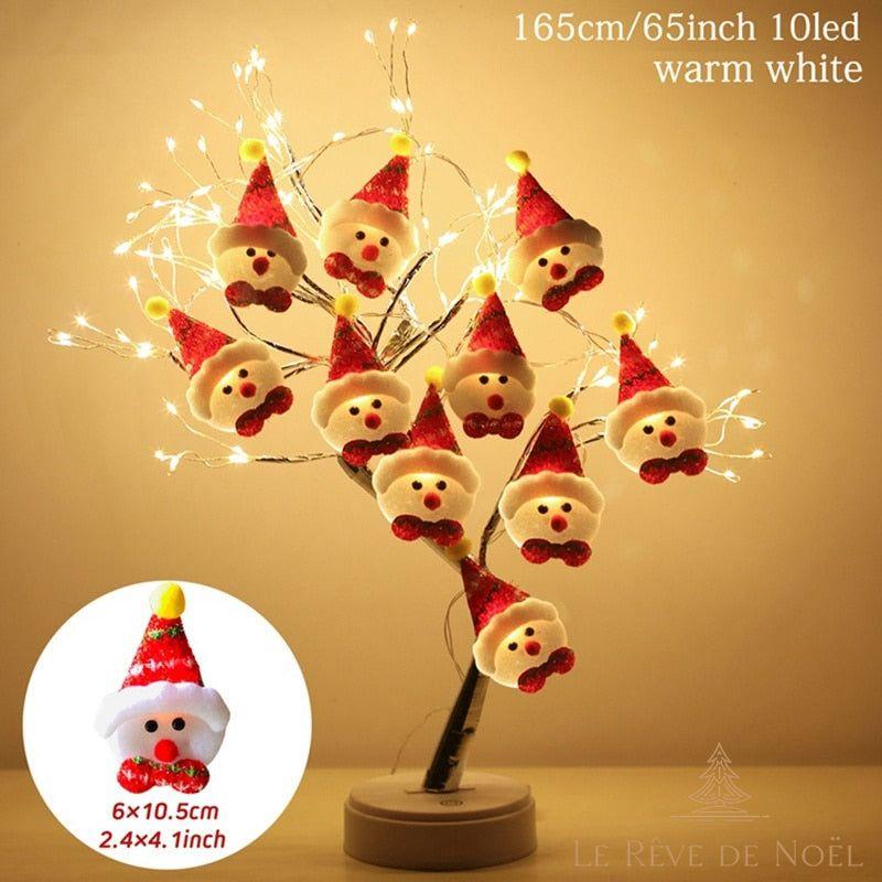Guirlande de Noël Leds - Tête bonhomme de neige