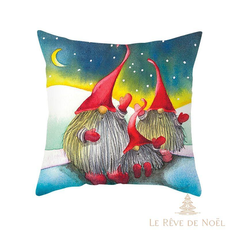 Housse de coussin noël vert