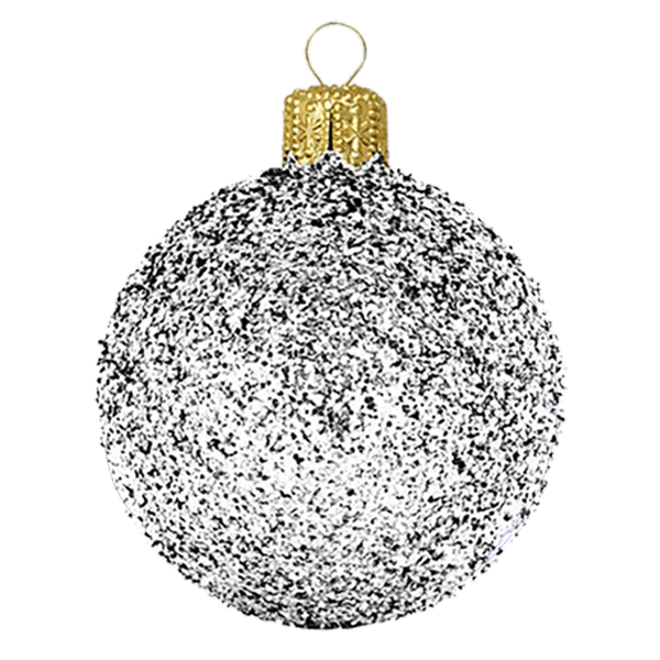 Boule standard pailletée - Argent - Décorations de Noël