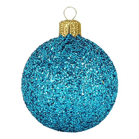 Boule standard pailletée - Bleu clair - Décorations de Noël