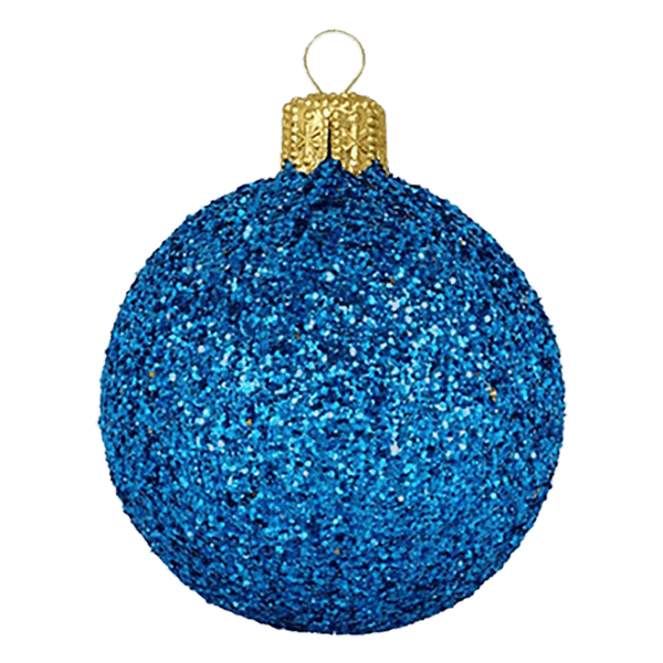 Boule standard pailletée - Bleu - Décorations de Noël