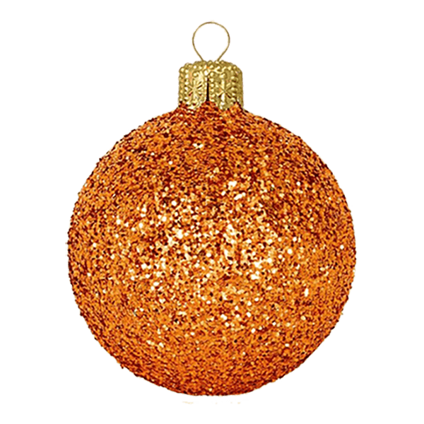 Boule standard pailletée - Cuivre - Décorations de Noël