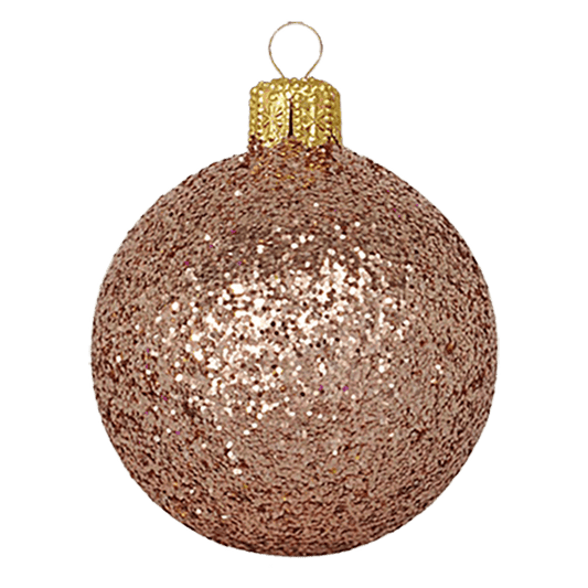 Boule standard pailletée - Rose gold - Décorations de Noël