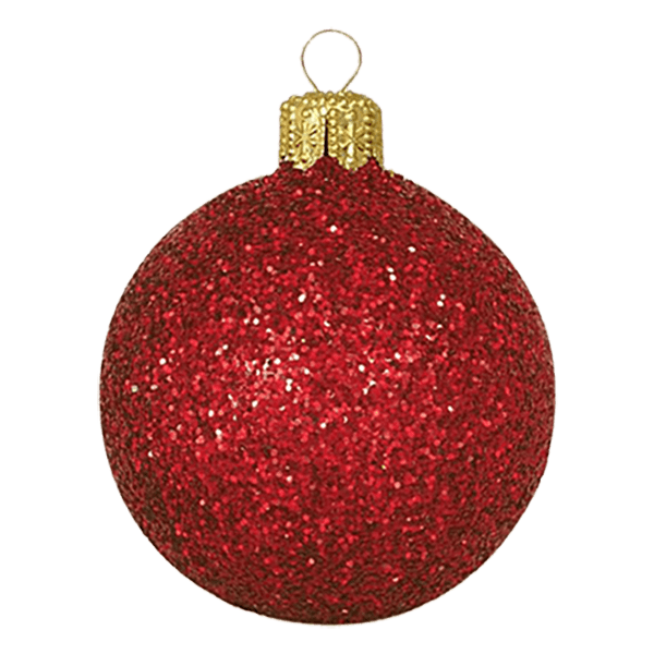 Boule standard pailletée - Rouge - Décorations de Noël