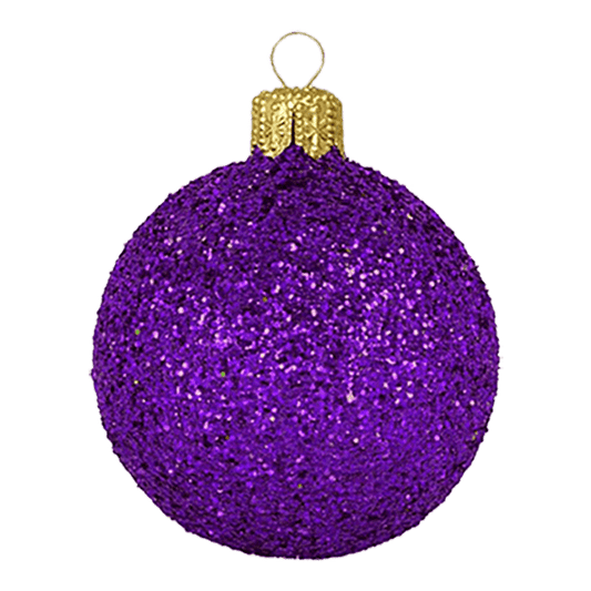 Boule de Noël standard pailletée - Violet foncé - Décorations de Noël