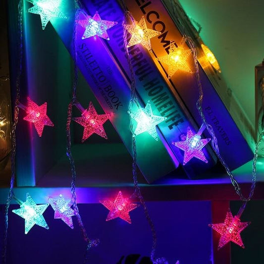 Guirlande lumineuse - étoiles multicolores