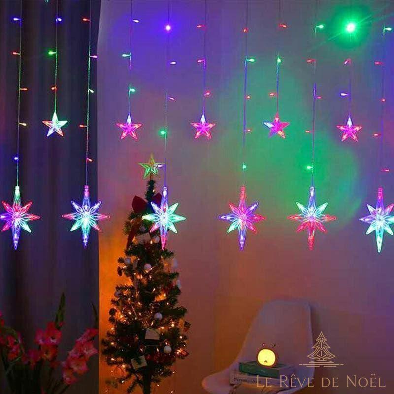 Guirlande lumineuse - étoiles à 8 branches
