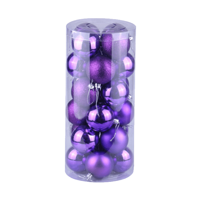 Lot de boules de Noël standard - Violet