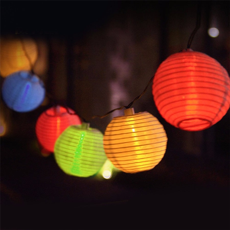 Guirlande lumineuse - Lanternes multicolores