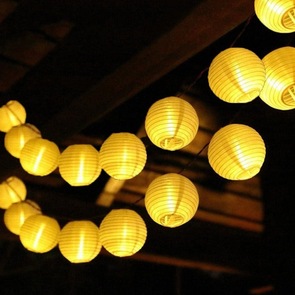 Guirlande lumineuse - Lanternes jaunes