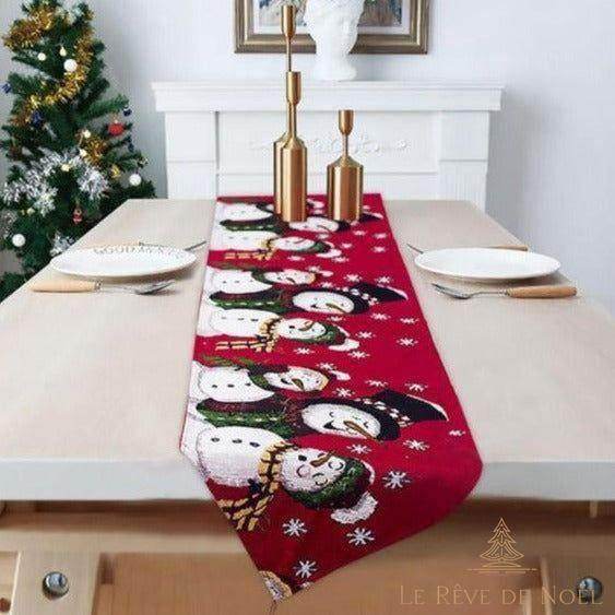 Chemin de table Noël Rouge