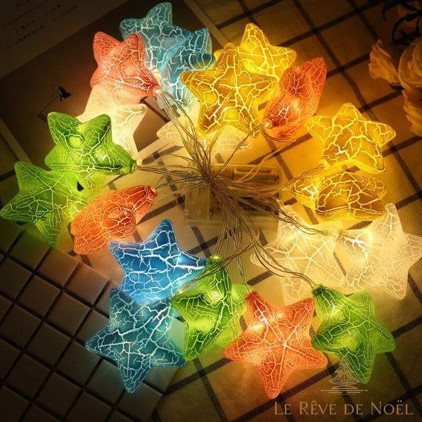 Guirlande lumineuse - Etoiles multicolores