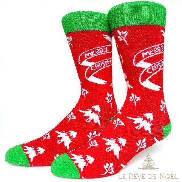 Chaussettes de Noël rouge