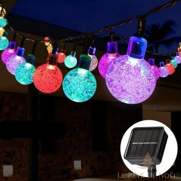Guirlande lumineuse - boules extérieures multicolores