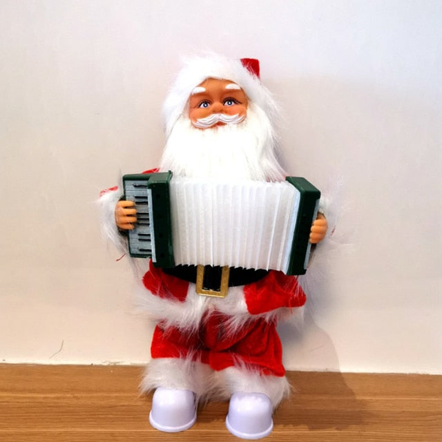 Automate Père Noël jouant de l'harmonica