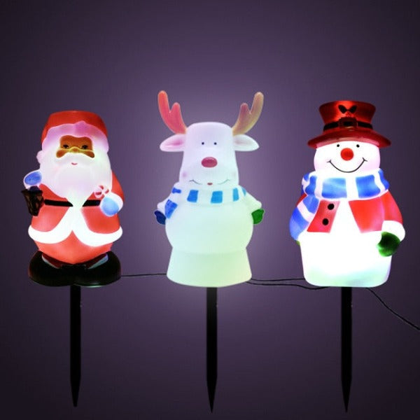 Guirlande Illumination de Noël - Bonhommes de neige, Père Noël, Renne,